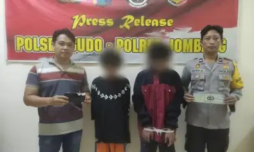 Polsek Gudo Jombang Tangkap Pelaku Curas di Persawahan Dusun Losari, Pelakunya 2 Remaja Masih di Bawah Umur