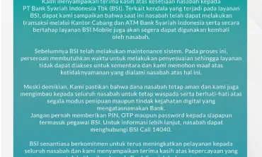 Akibat Gangguan Sistem Bank Syariah Indonesia ( BSI ), Transaksi Pemenuhan Kebutuhan Lembaga Sekolah di Kediri Tertunda