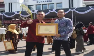 Konsep Bunga dan Topeng Panji Mengantarkan Kontingen PT Gudang Garam Tbk Jadi Pemenang Surabaya Vaganza 2023