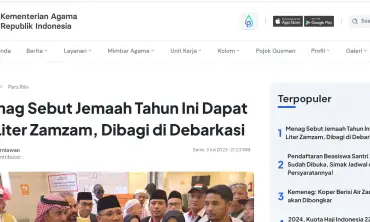 Jatah Tambahan Lima Liter Air Zamzam untuk Jemaah Haji Indonesia Belum Diterima