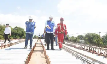Wali Kota Kediri Pastikan Pembangunan Jembatan Bandar Ngalim Selesai Tepat Waktu
