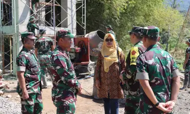 Tim Waasportdirga Kasau Mabes TNI dalam Kunjungan Pelaksanaan TMMD ke-117