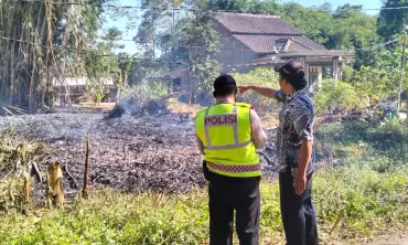 Api Pembakaran Sampah Merembet ke Rumpun Bambu Milik Warga Kediri