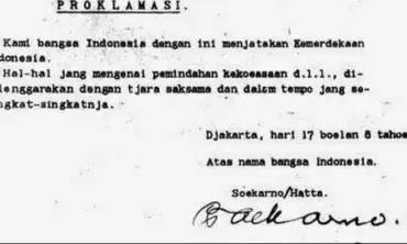 Intip! Makna Dibalik Proklamasi Kemerdekaan dalam Sejarah Perjuangan Bangsa Indonesia