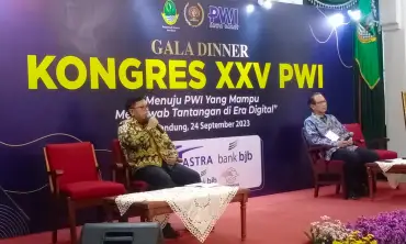 Peserta Kongres XXV PWI 2023  Disambut Gala Dinner Istimewa di Gedung Sate Kota Bandung 
