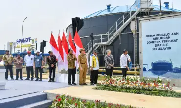 Presiden Jokowi Berharap SPALDT Bisa Mengurangi Pencemaran Air di Sungai Musi