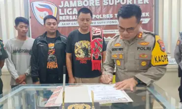 Jambore Suporter Liga 3 Jatim, Polres Trenggalek Jalin Komitmen Fans Klub