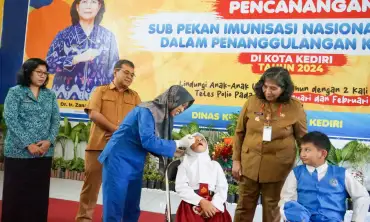 Canangkan Sub PIN Polio, Pj Wali Kota Kediri Zanariah : Orang Tua Harus Dukung, Ajak Anak Ikut Imunisasi