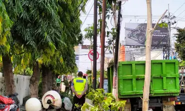 DLHKP Kota Kediri Lakukan Pemangkasan di Daerah Rawan Pohon Tumbang