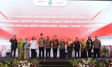 Pj Wali Kota Kediri Hadiri Musrenbang RPJPD 2025-2045 dan RKPD 2025 Provinsi Jawa Timur