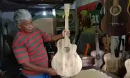 Kusman, Perajin Gitar Bambu dari Kediri, Pelajari Ilmu Pembuatan Alat Musik Secara Otodidak