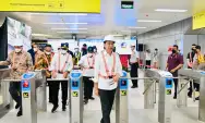 Presiden Joko Widodo Tinjau Stasiun LRT TMII