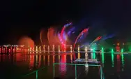 Water Fountain Sukses Gaet Wisatawan  Pemkab Bangun Tribun di Bibir Telaga Ngebel