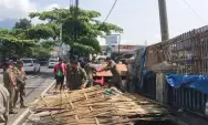 Jelang Peresmian Pasar Induk Among Tani, Satpol PP Kota Batu Bongkar Paksa Belasan Lapak Semi Permanen