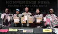Gembong Narkoba Ditangkap Satresnarkoba Polresta Malang Kota, Ganja 5,6 Kg dan 7,18 Gram Sabu Disita