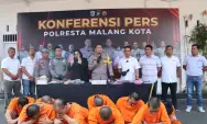 Operasi Tumpas Narkoba Semeru 2023, Polresta Malang Kota Ungkap 23 Kasus