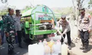 Musim Kemarau, Polres Kediri Kota Didistribusikan Air Bersih Kepada Warga