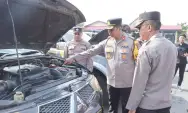 Kendaraan Dinas Diperiksa di Mako Polres Kediri