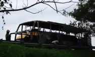 Pecah Ban, Bus di Tol Jomo Jombang Terbakar, Sebanyak 34 Penumpang Selamat
